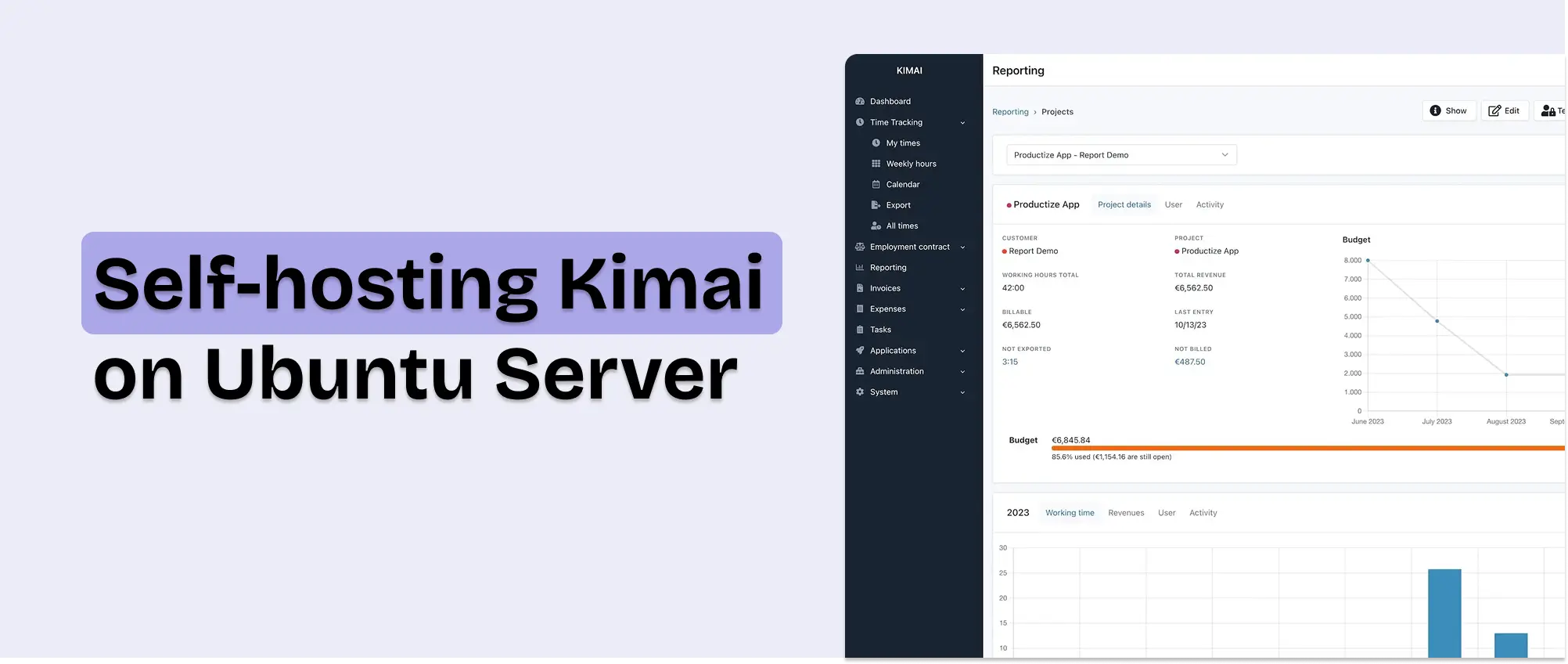 Kimai selbst hosten mit Docker auf einem Ubuntu-Server